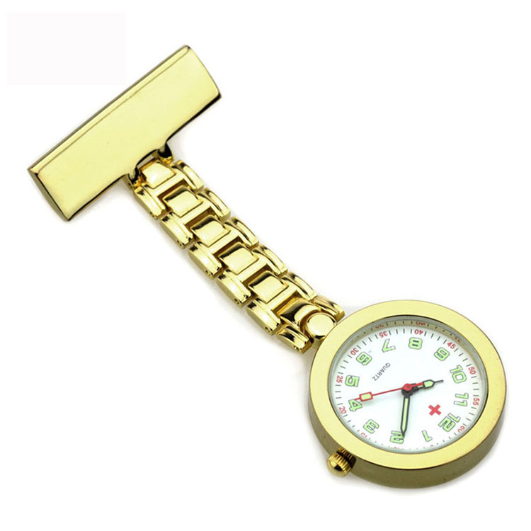 China Manufacturer gold nurse watch with luminescent  glow in the dark NUMBERS-NS2108C