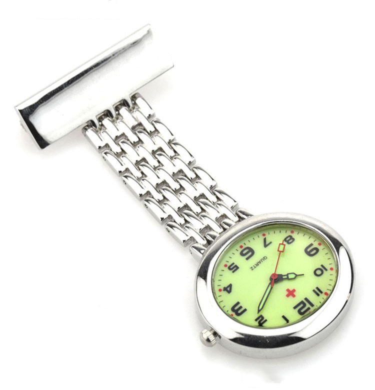 Classic Quartz Fob Watch nurses pocket watch glow in the dark dial -NS2107B