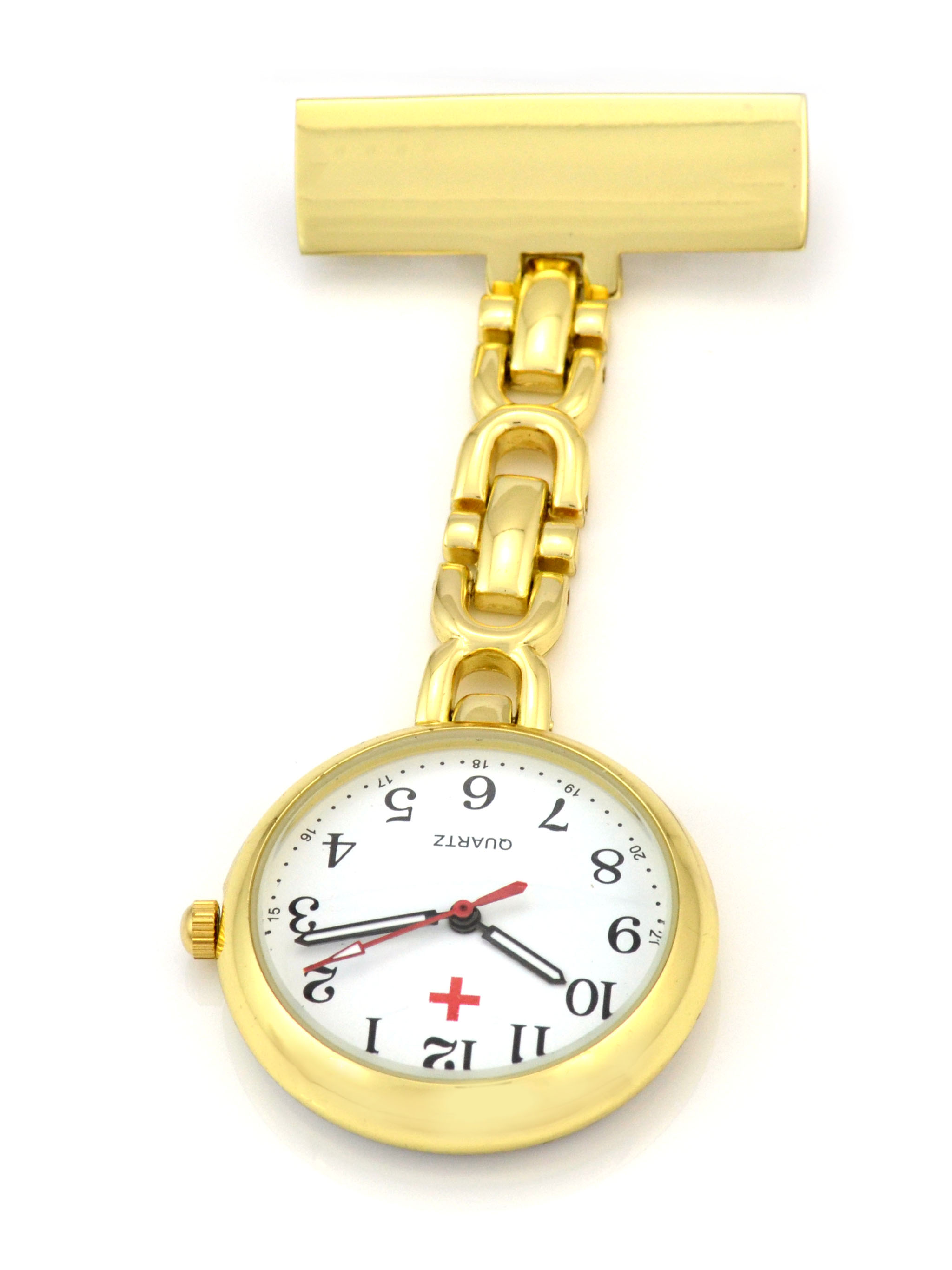 Gold plated quartz fob watch -NS2105E