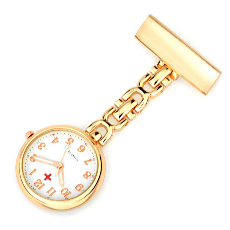 Rose gold plated quartz fob watch -NS2105G