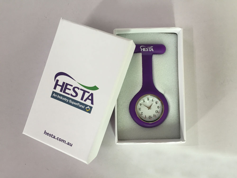 Silicone Nurse Watches for promotions with logo on silicone and on dial