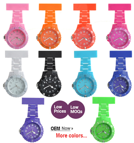 Plastic ICE Nursing Medical Watches instock 10 popular colors