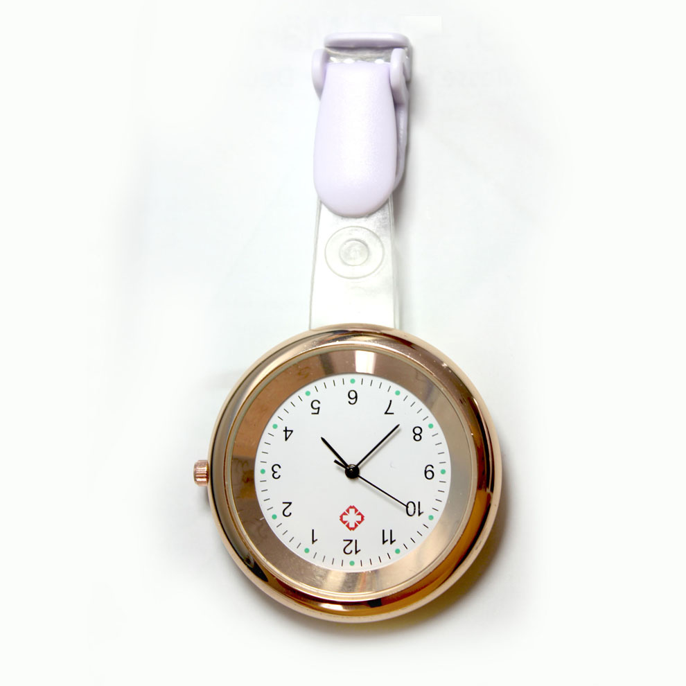 Clip-On Nurse Watch Nurse Clip Watch Medical  Pocket Watch NS2103 Rose Gold