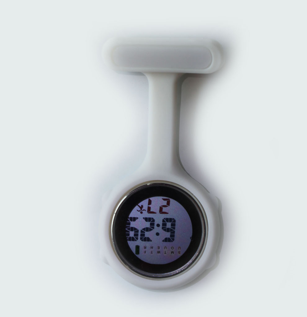 White Digital FOB Nursing Watch Silicone med watch NS-888
