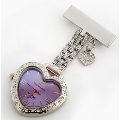 China FOB medical watch Heartshaped with shinning Rhinestones NS1012